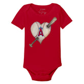 Los Angeles Angels Heart Bat Short Sleeve Snapper