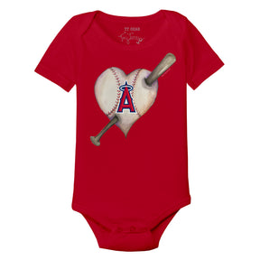 Los Angeles Angels Heart Bat Short Sleeve Snapper