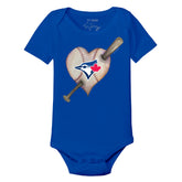 Toronto Blue Jays Heart Bat Short Sleeve Snapper