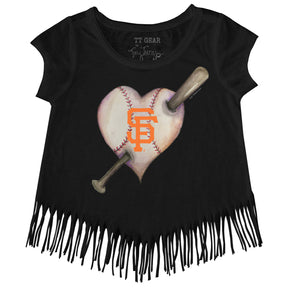 San Francisco Giants Heart Bat Fringe Tee