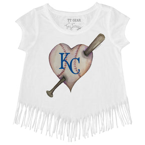 Kansas City Royals Heart Bat Fringe Tee
