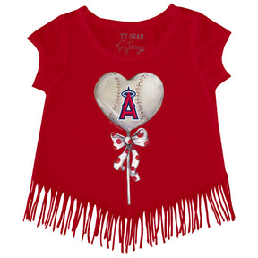 Los Angeles Angels Heart Lolly Fringe Tee