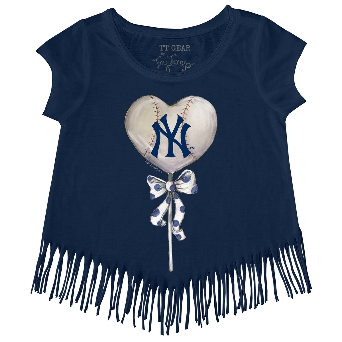 New York Yankees Tiny Turnip Infant Lucky Charm T-Shirt - White