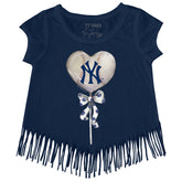 New York Yankees Heart Lolly Fringe Tee