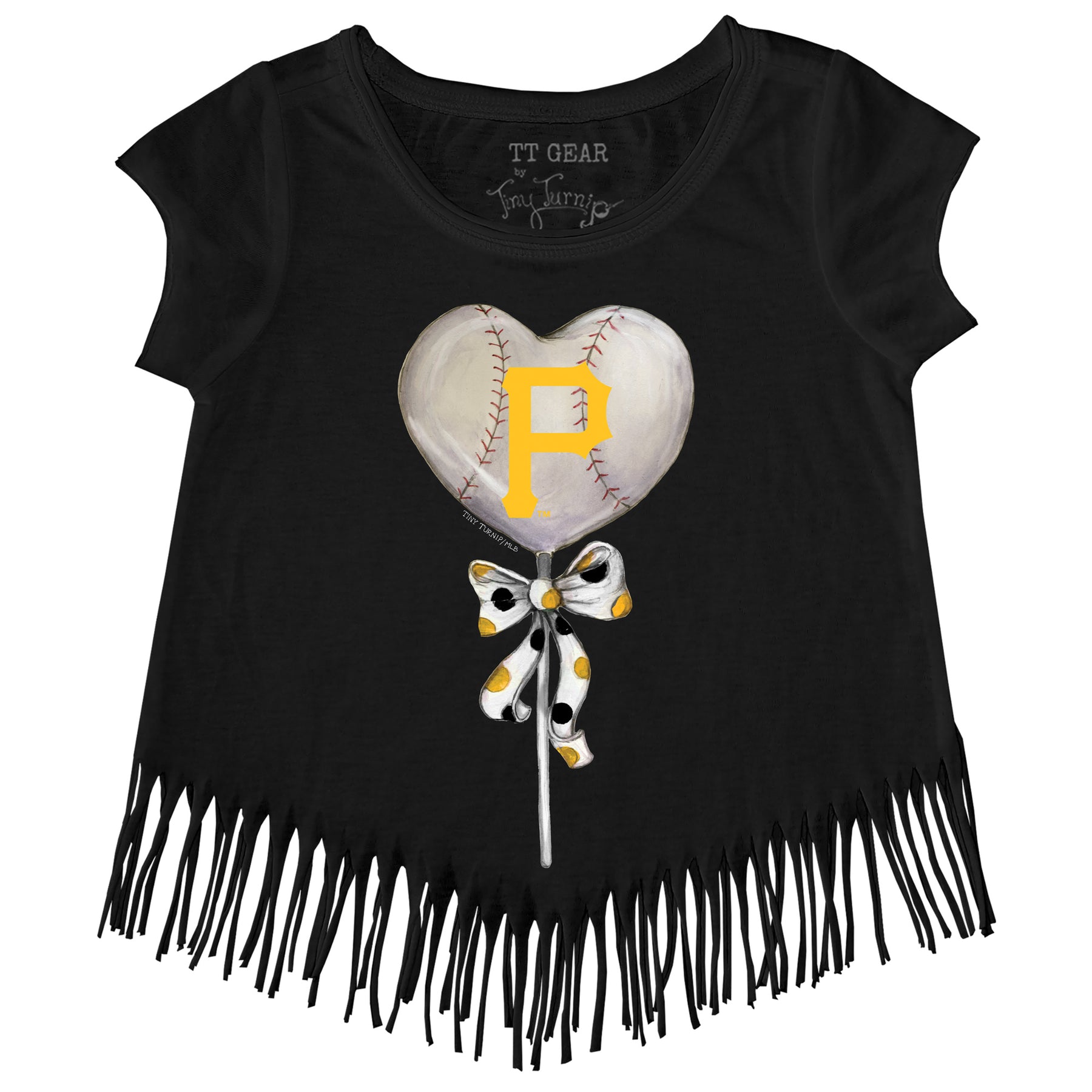 Pittsburgh Pirates Heart Lolly Fringe Tee