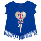 Texas Rangers Heart Lolly Fringe Tee