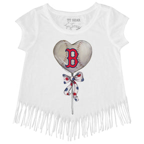 Boston Red Sox Heart Lolly Fringe Tee