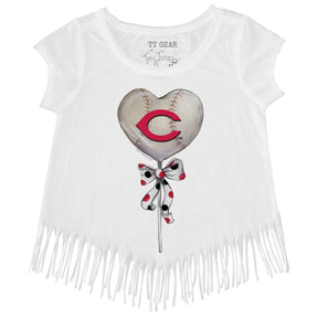 Cincinnati Reds Heart Lolly Fringe Tee