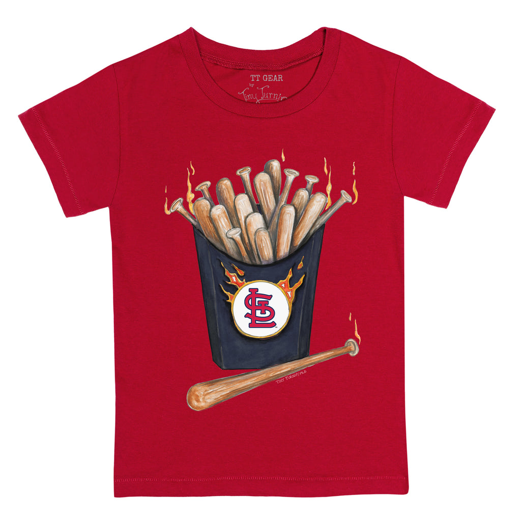 St. Louis Cardinals Hot Bats Tee Shirt Youth Medium (8-10) / Red