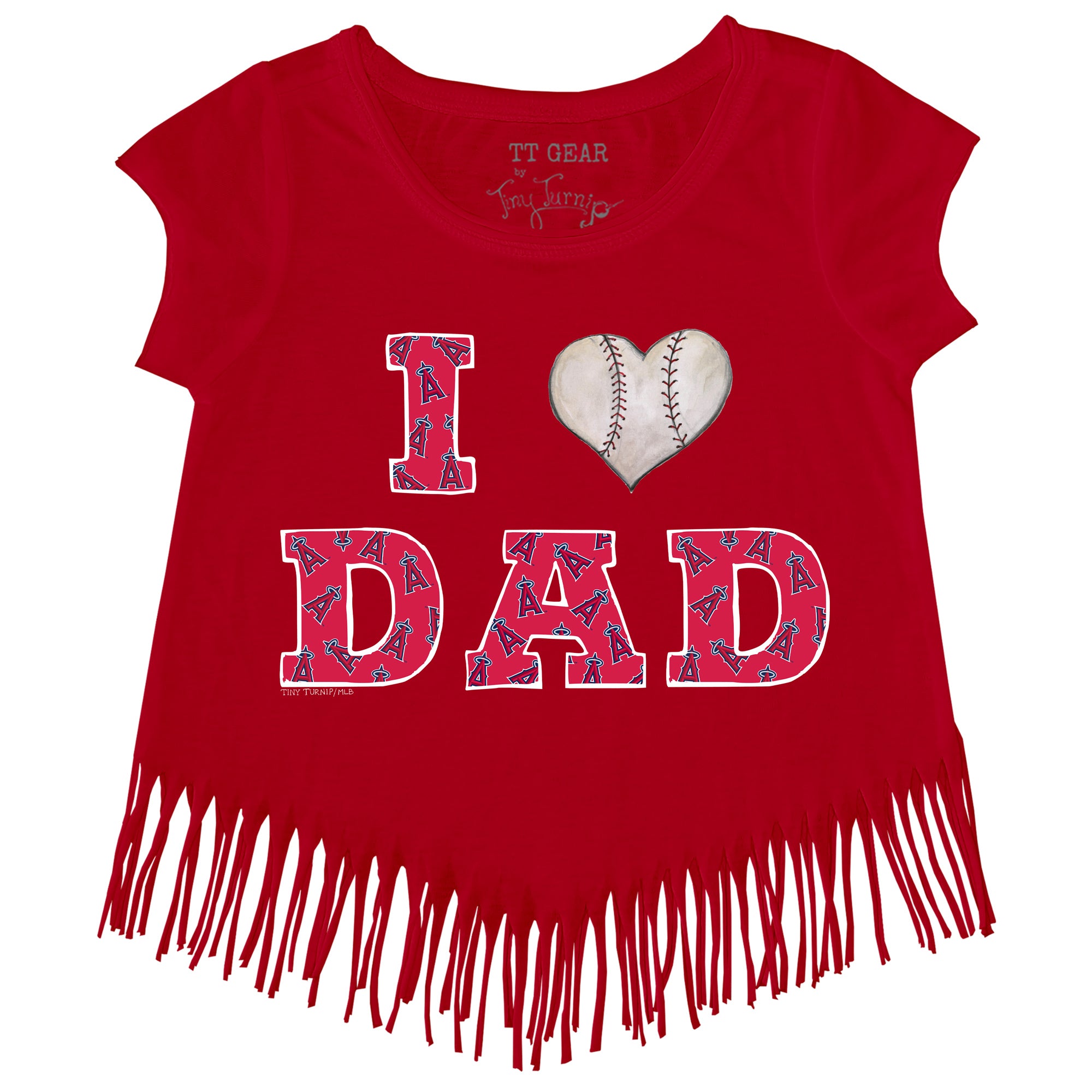 Los Angeles Dodgers I Love Dad Fringe Tee 2T / Royal Blue