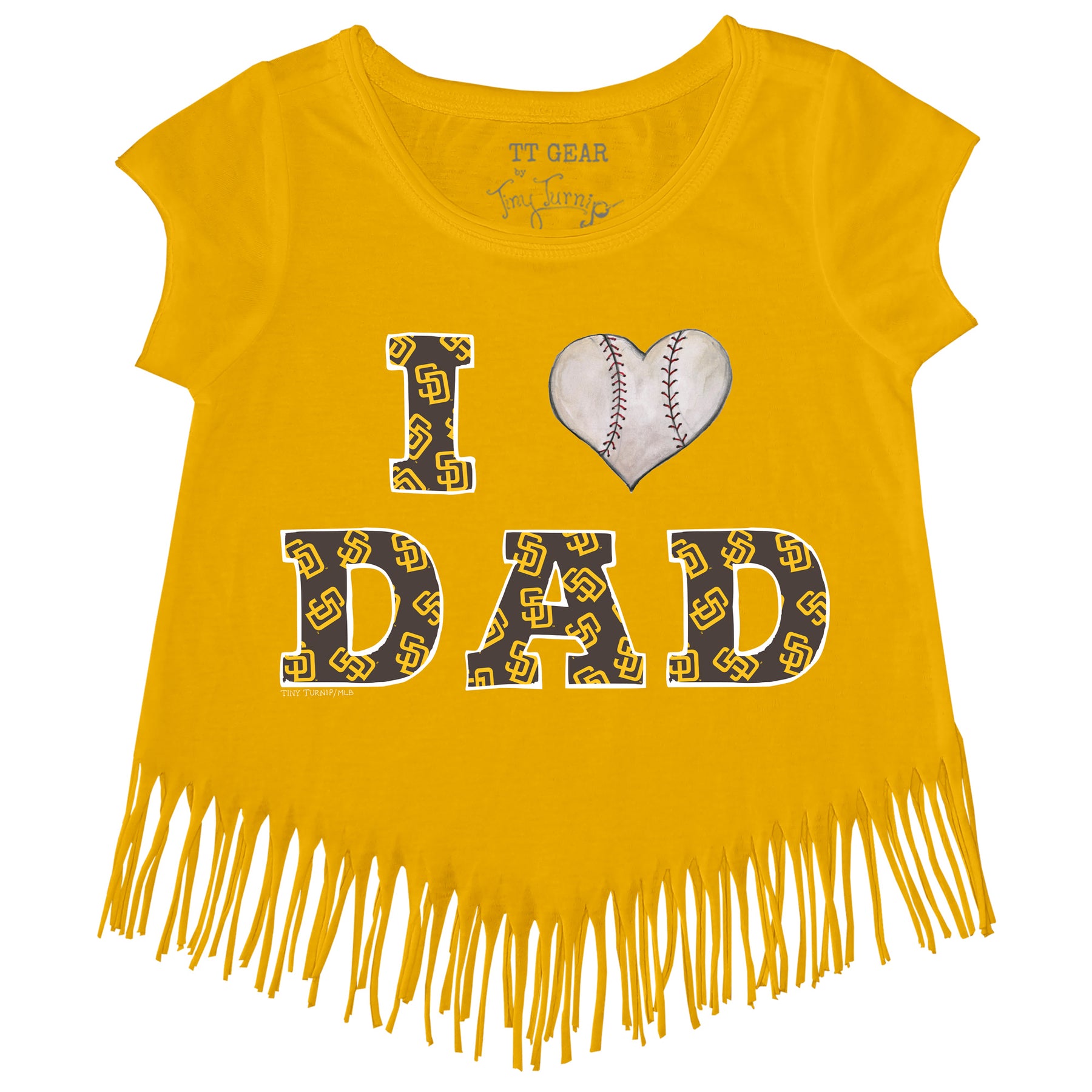 San Diego Padres I Love Dad Fringe Tee