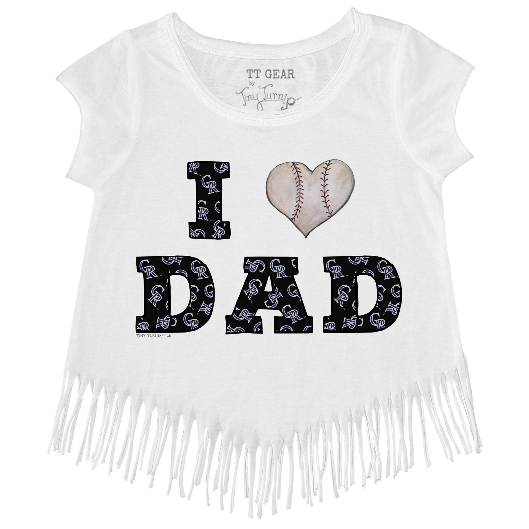 Colorado Rockies I Love Dad Fringe Tee