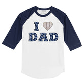 Tampa Bay Rays I Love Dad 3/4 Navy Blue Sleeve Raglan