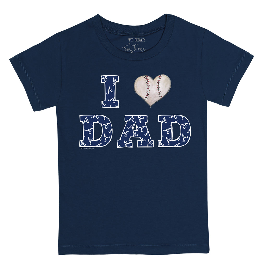 Lids Atlanta Braves Tiny Turnip Youth I Love Dad T-Shirt - White