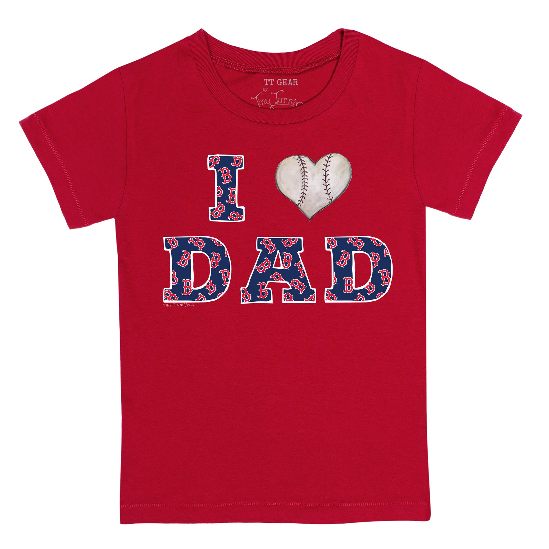 Toddler Tiny Turnip Red Boston Sox Stitched Baseball T-Shirt