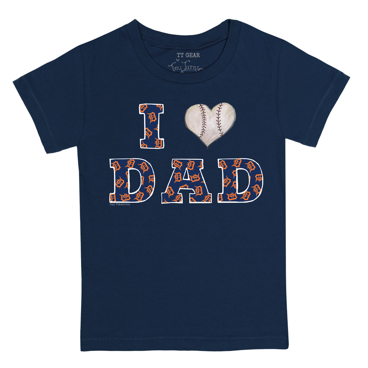Detroit Tigers I Love Dad Tee Shirt