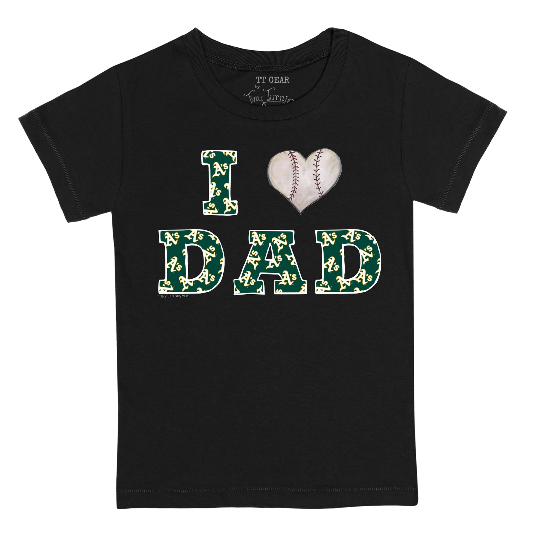 Oakland Athletics I Love Dad Tee Shirt