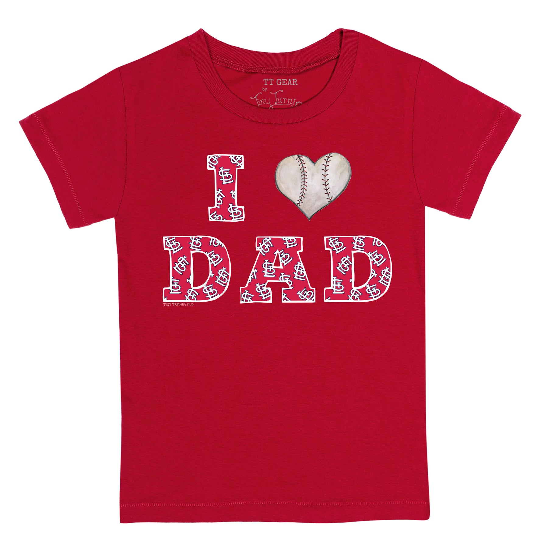 St. Louis Cardinals I Love Dad Tee Shirt 5T / Red