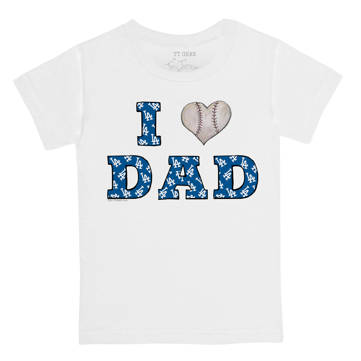 Los Angeles Dodgers I Love Dad Tee Shirt