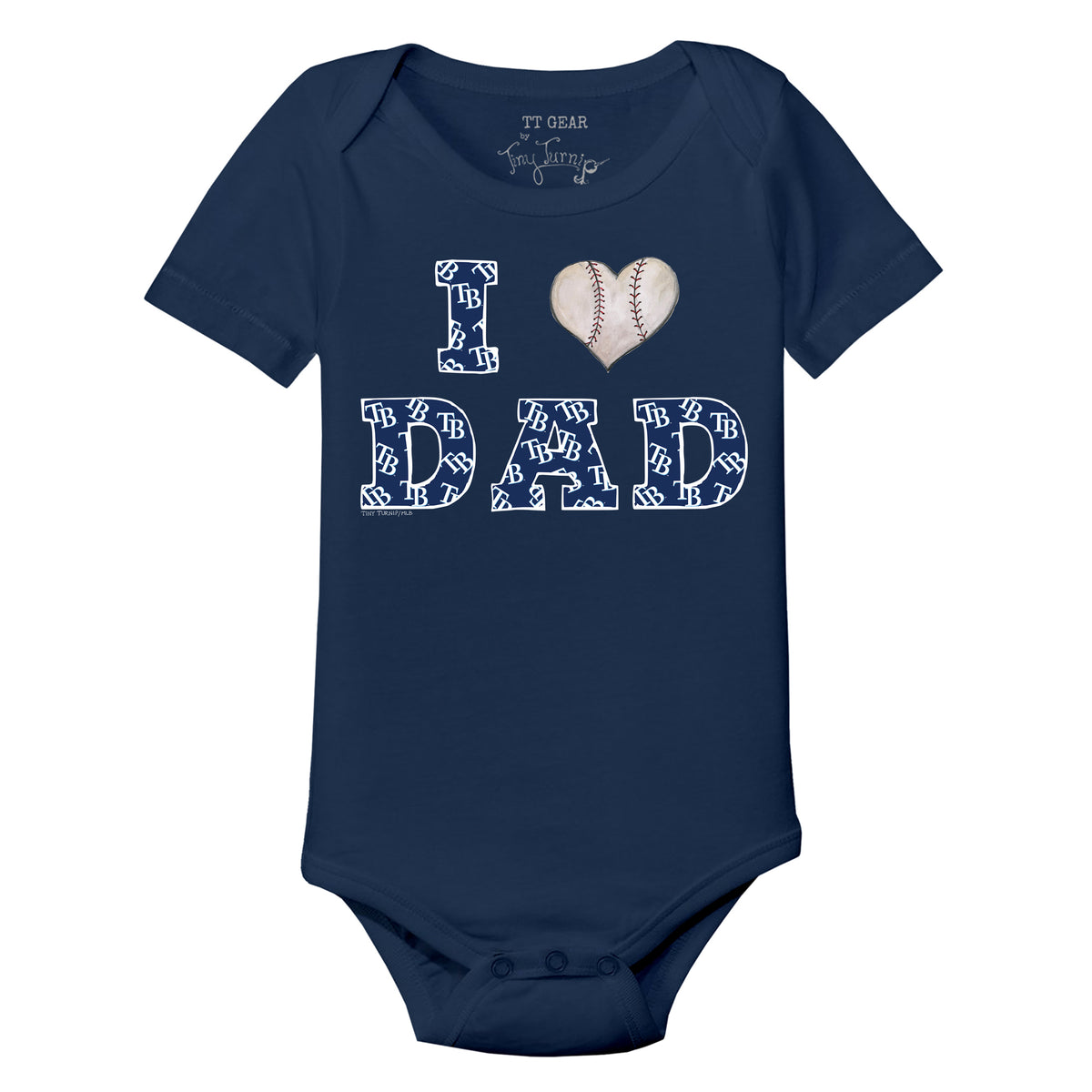 Tampa Bay Rays I Love Dad Short Sleeve Snapper