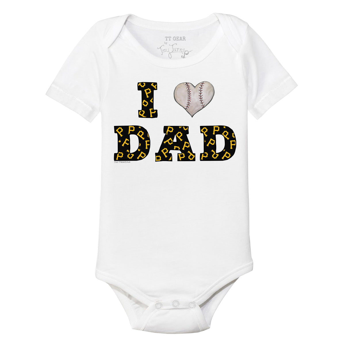 Pittsburgh Pirates I Love Dad Short Sleeve Snapper