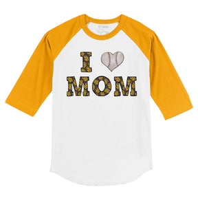 San Diego Padres I Love Mom 3/4 Gold Sleeve Raglan