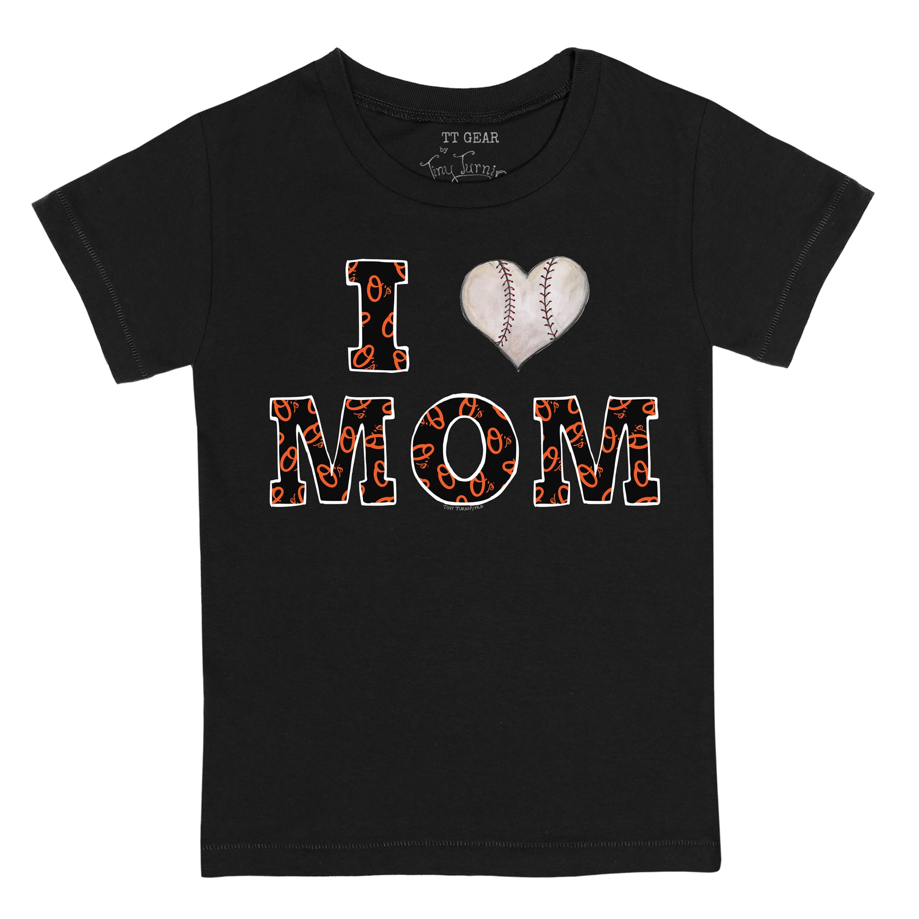 Women's Tiny Turnip White Baltimore Orioles Mom T-Shirt
