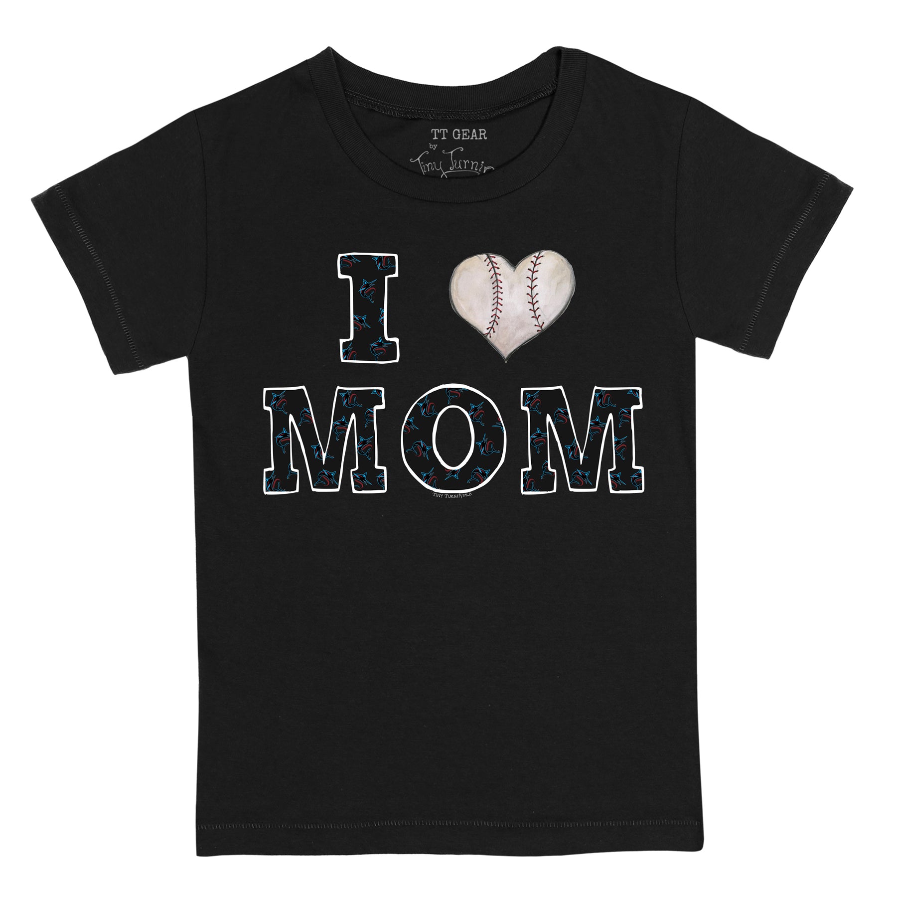 Miami Marlins I Love Mom Tee Shirt