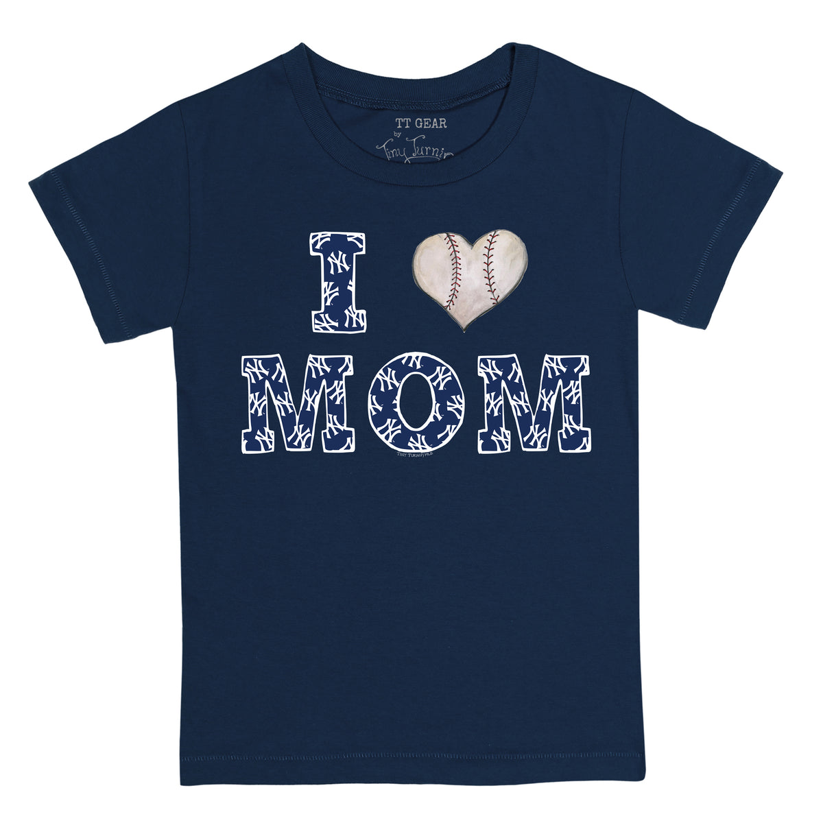 New York Yankees I Love Mom Tee Shirt Women's Large / White