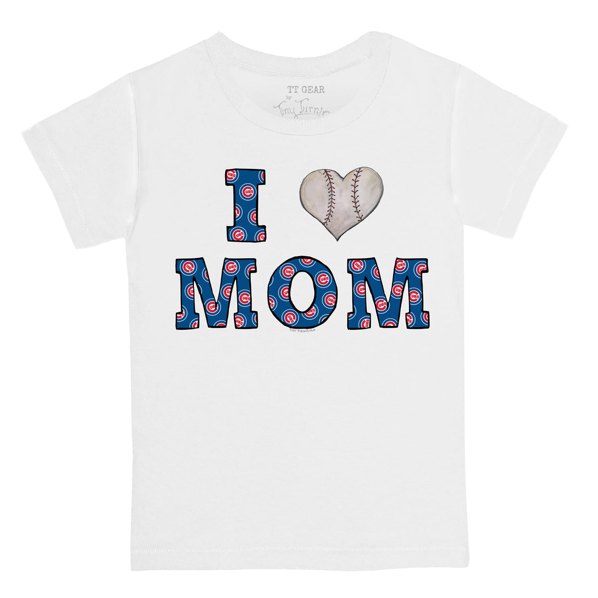 Chicago Cubs I Love Mom Tee Shirt