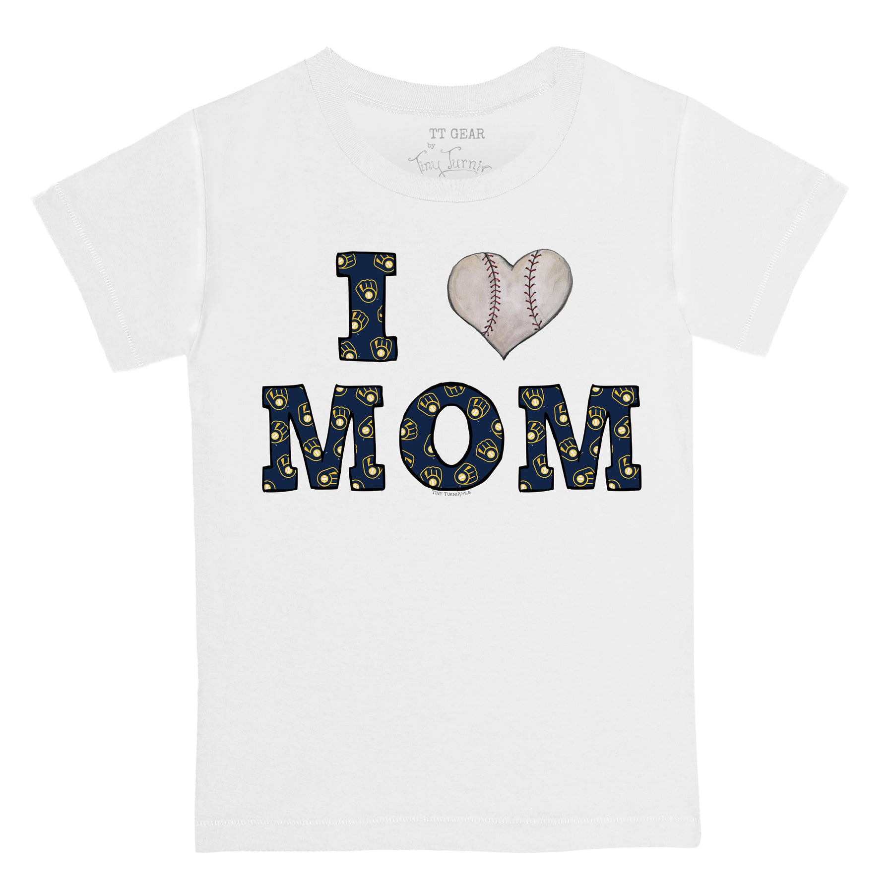 Milwaukee Brewers I Love Mom Tee Shirt