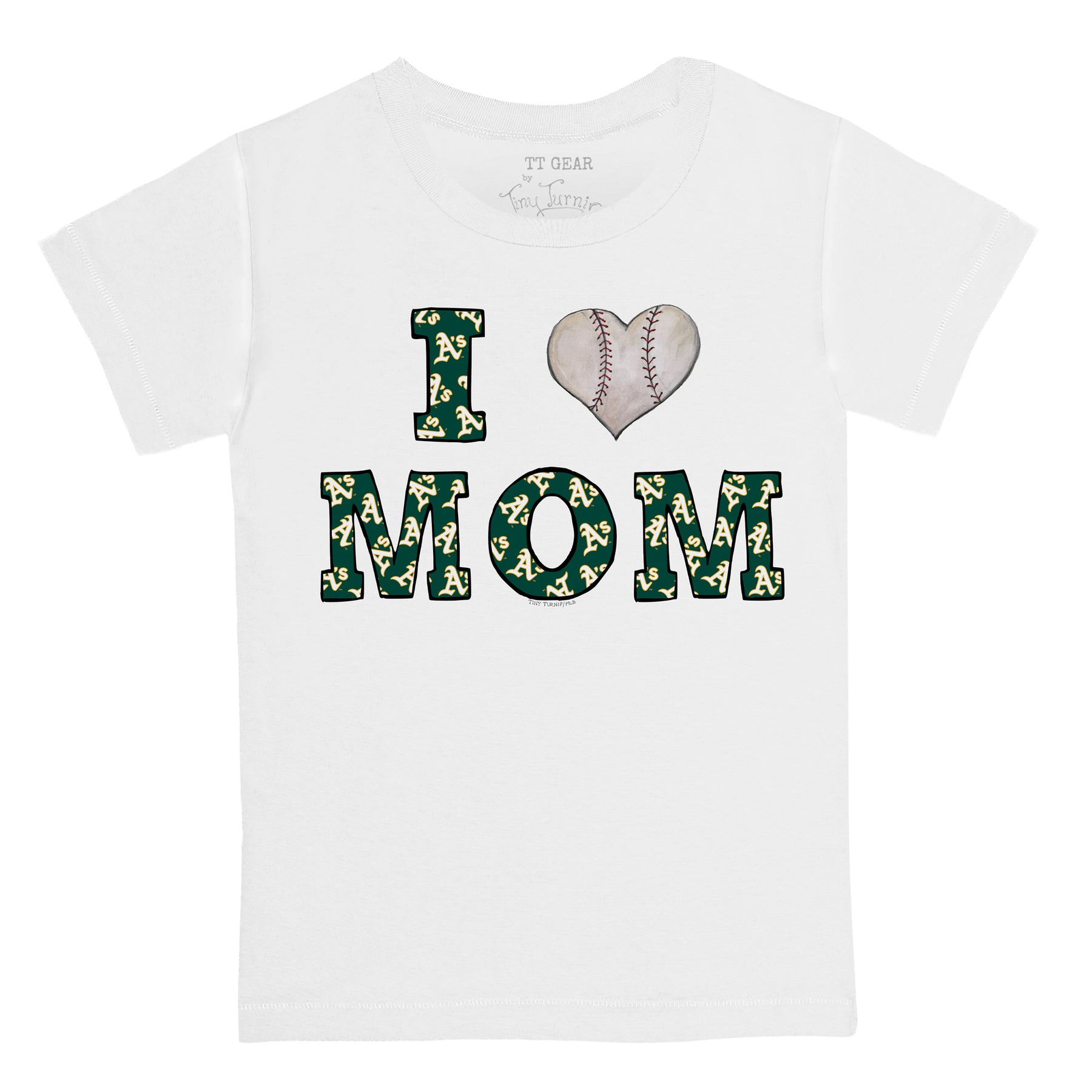 Oakland Athletics I Love Mom Tee Shirt