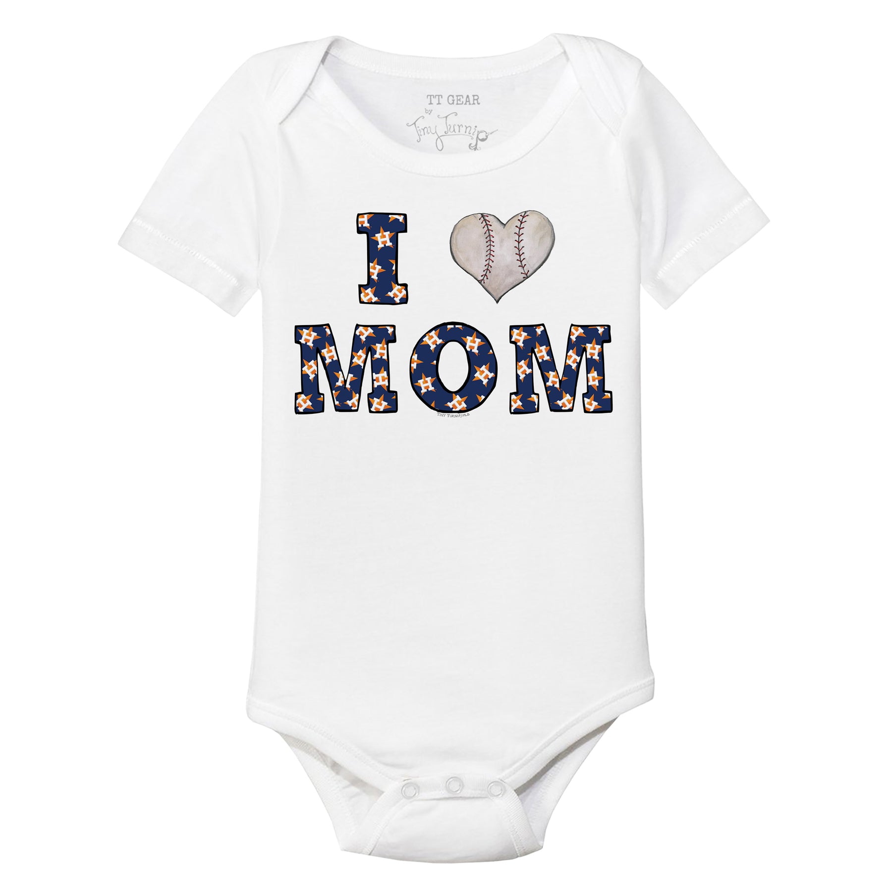 Houston Astros I Love Mom Short Sleeve Snapper