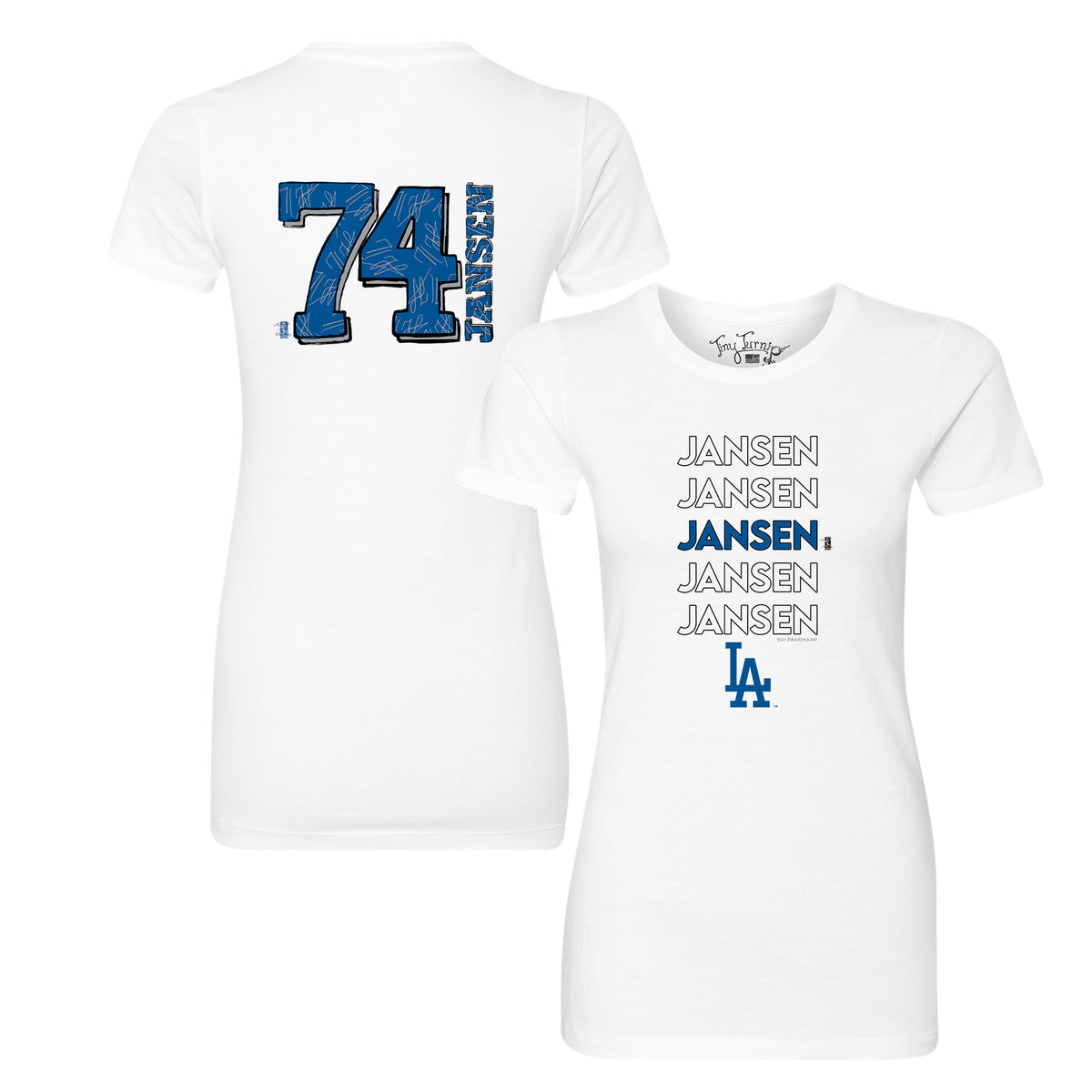 Los Angeles Dodgers Kenley Jansen Stacked Unisex Heather Grey