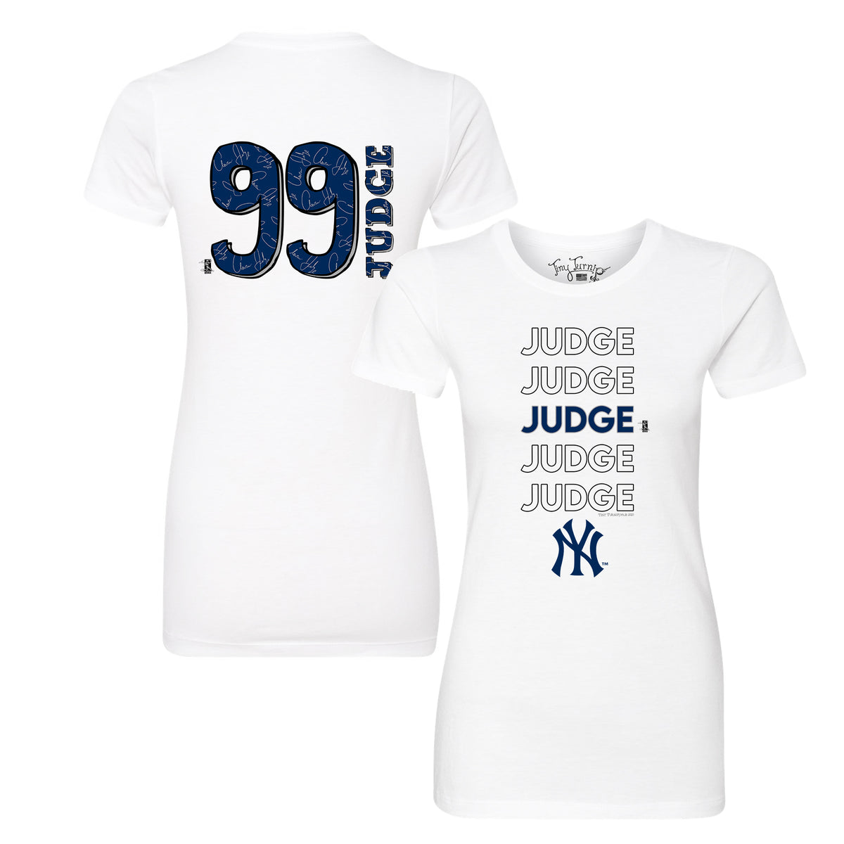 Women's Tiny Turnip White New York Yankees Teddy Boy T-Shirt Size: Extra Small