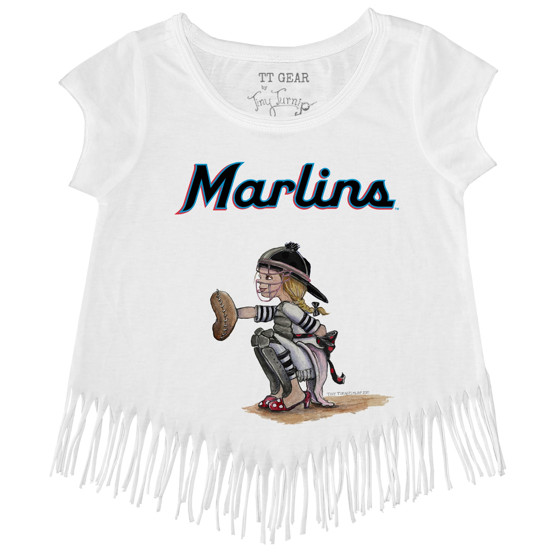 Miami Marlins Kate the Catcher Fringe Tee