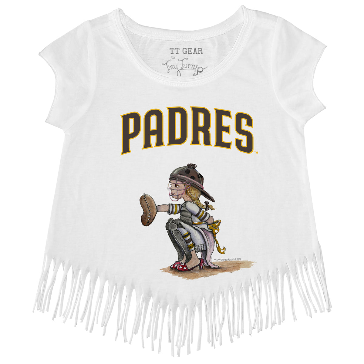 Youth Tiny Turnip White San Diego Padres James T-Shirt Size: Large