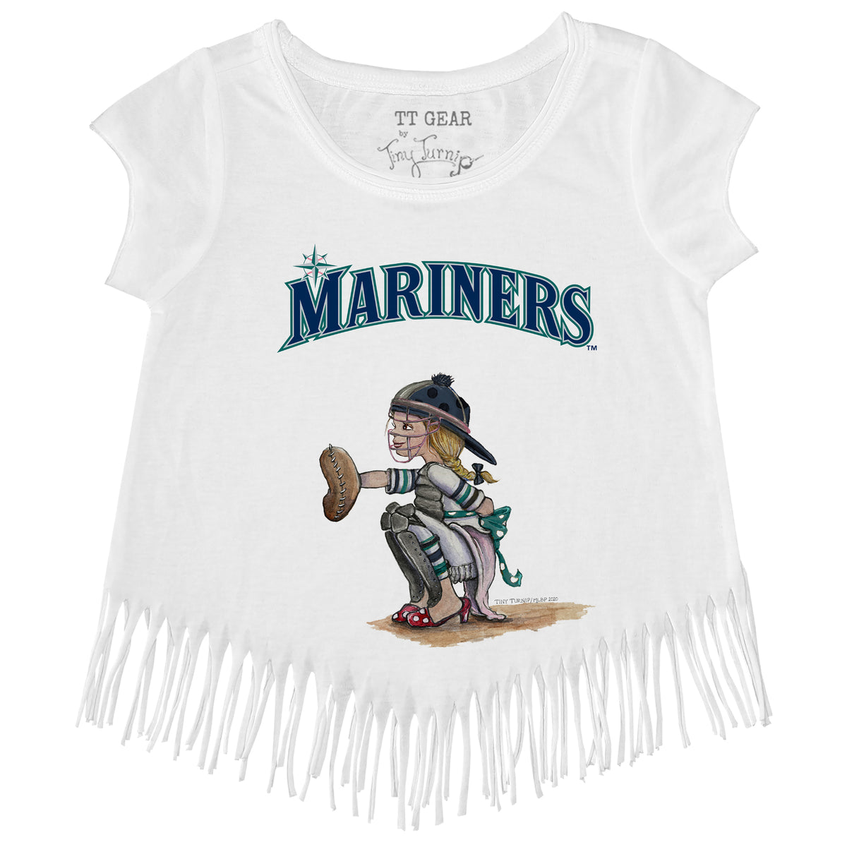 Seattle Mariners Kate the Catcher Fringe Tee