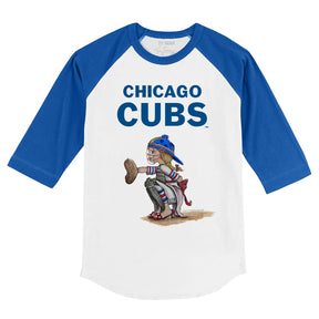 Chicago Cubs Kate the Catcher 3/4 Royal Blue Sleeve Raglan