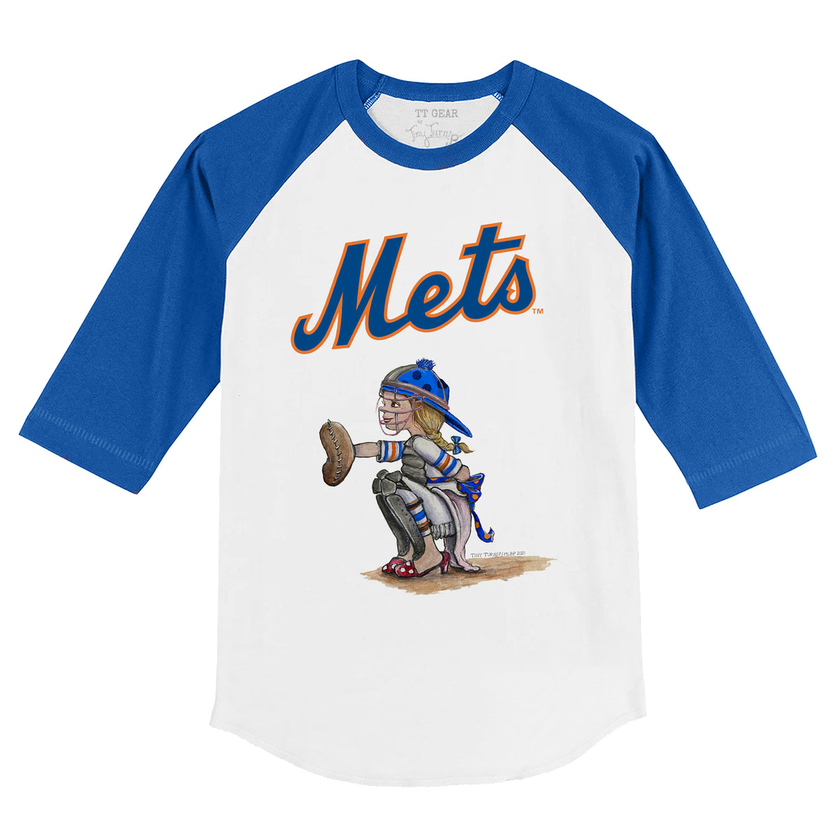 New York Mets Kate the Catcher 3/4 Royal Blue Sleeve Raglan