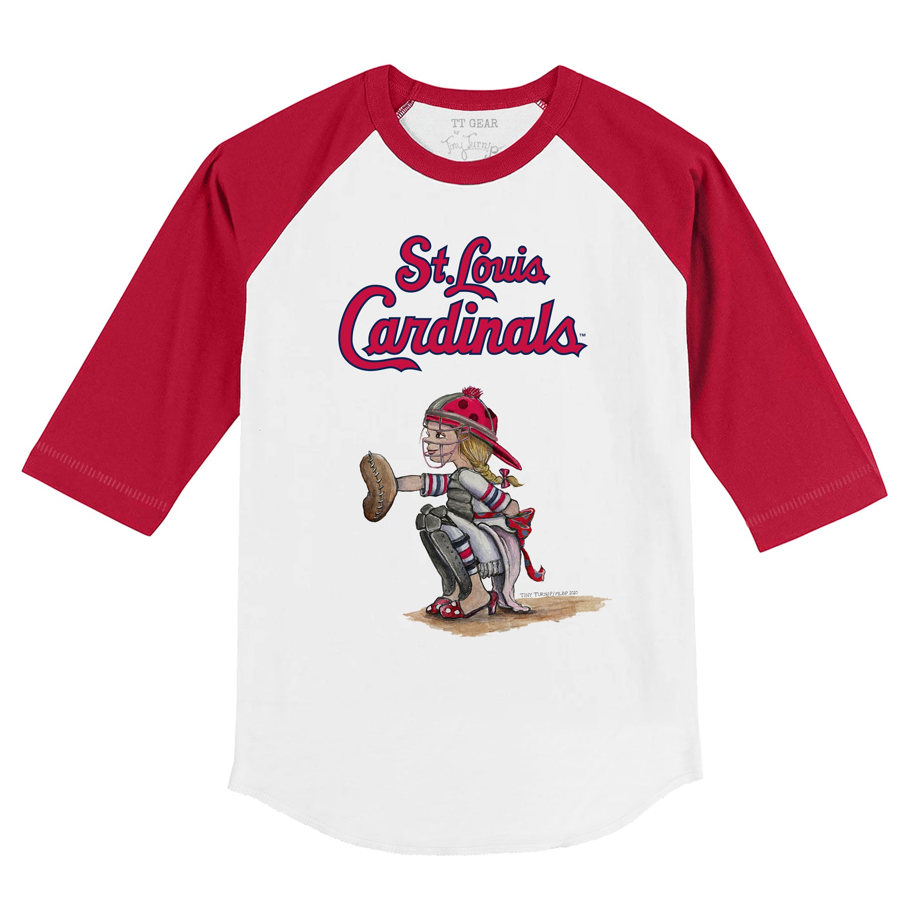 St. Louis Cardinals Kate the Catcher 3/4 Red Sleeve Raglan