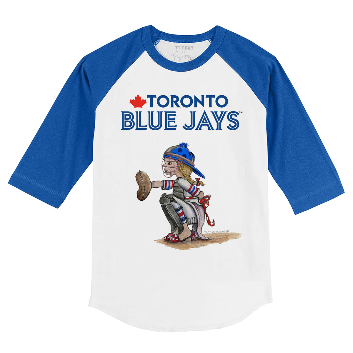 Toronto Blue Jays Kate the Catcher 3/4 Royal Blue Sleeve Raglan