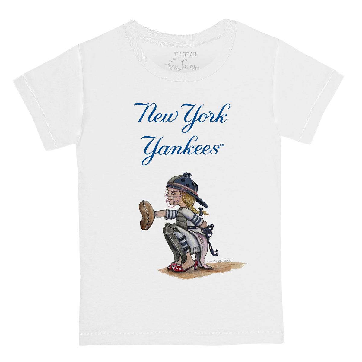 New York Yankees Kate The Catcher Tee Shirt Youth XL (12-14) / White