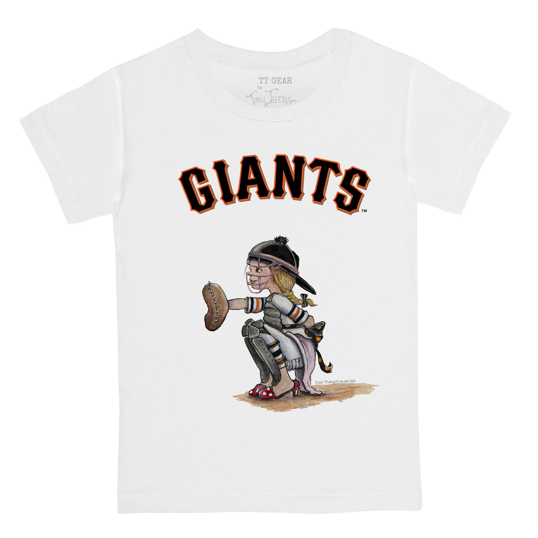 Tiny Turnip San Francisco Giants Kate The Catcher Tee Shirt Youth Medium (8-10) / White