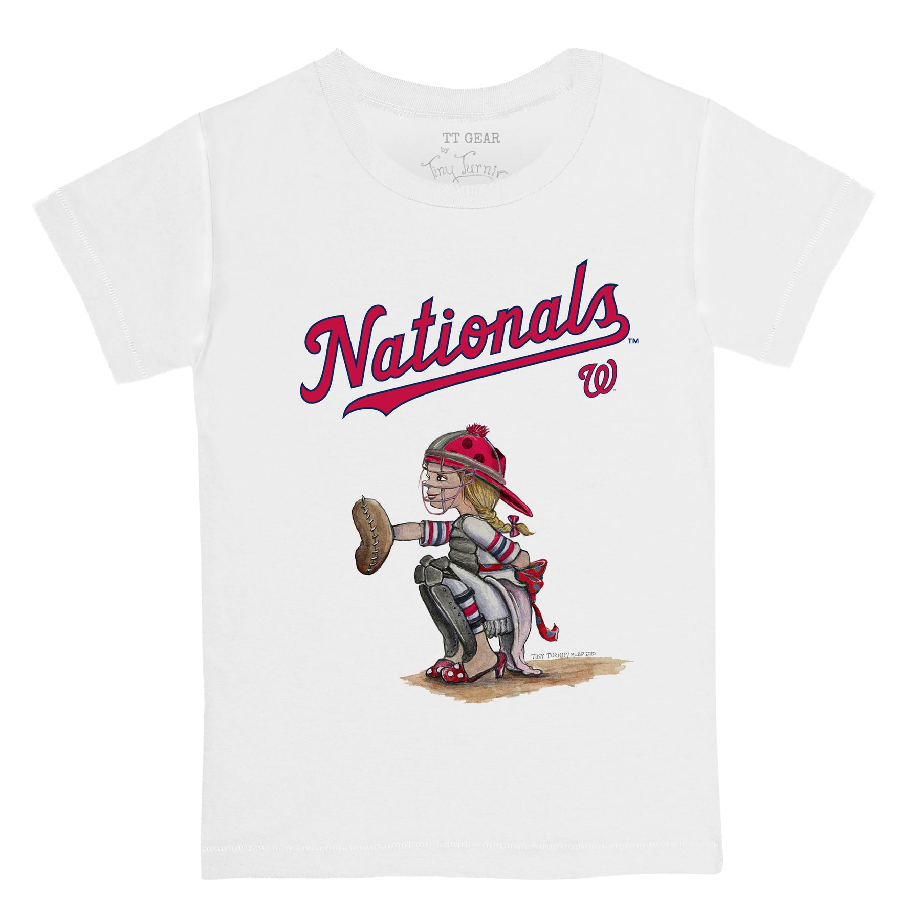Washington Nationals Kate The Catcher Tee Shirt 6M / White