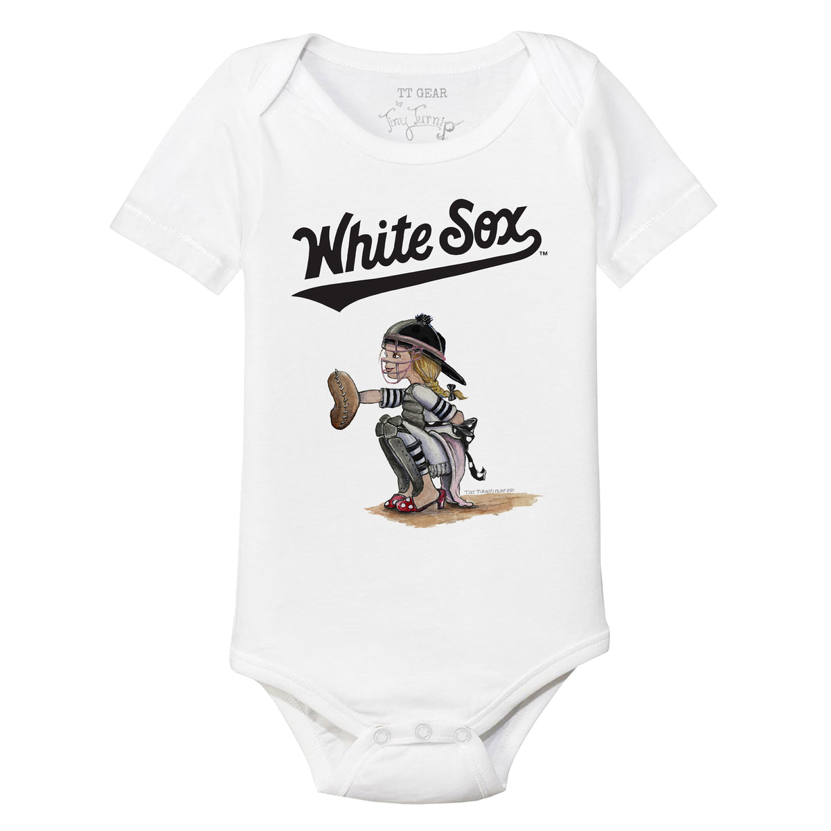 Chicago White Sox Kate The Catcher Short Sleeve Snapper 3M / White