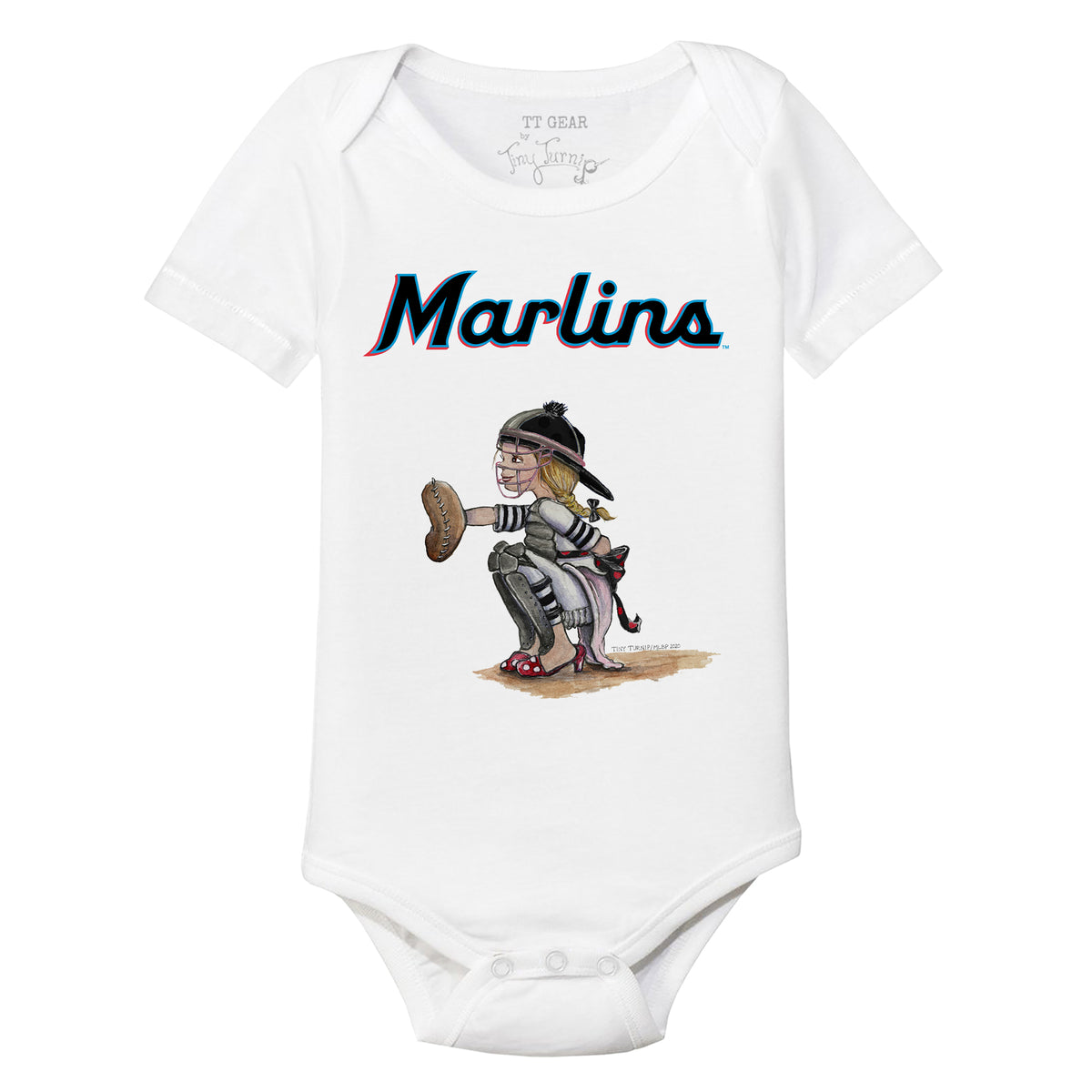 Miami Marlins Kate the Catcher Short Sleeve Snapper