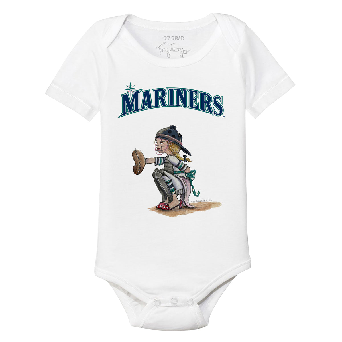 Seattle Mariners Kate the Catcher Short Sleeve Snapper