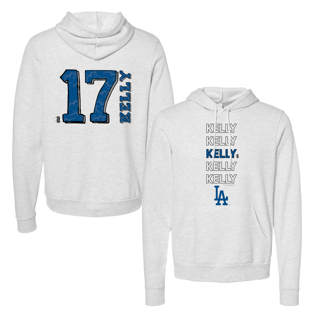 Los Angeles Dodgers Kenley Jansen Stacked Unisex Heather Grey