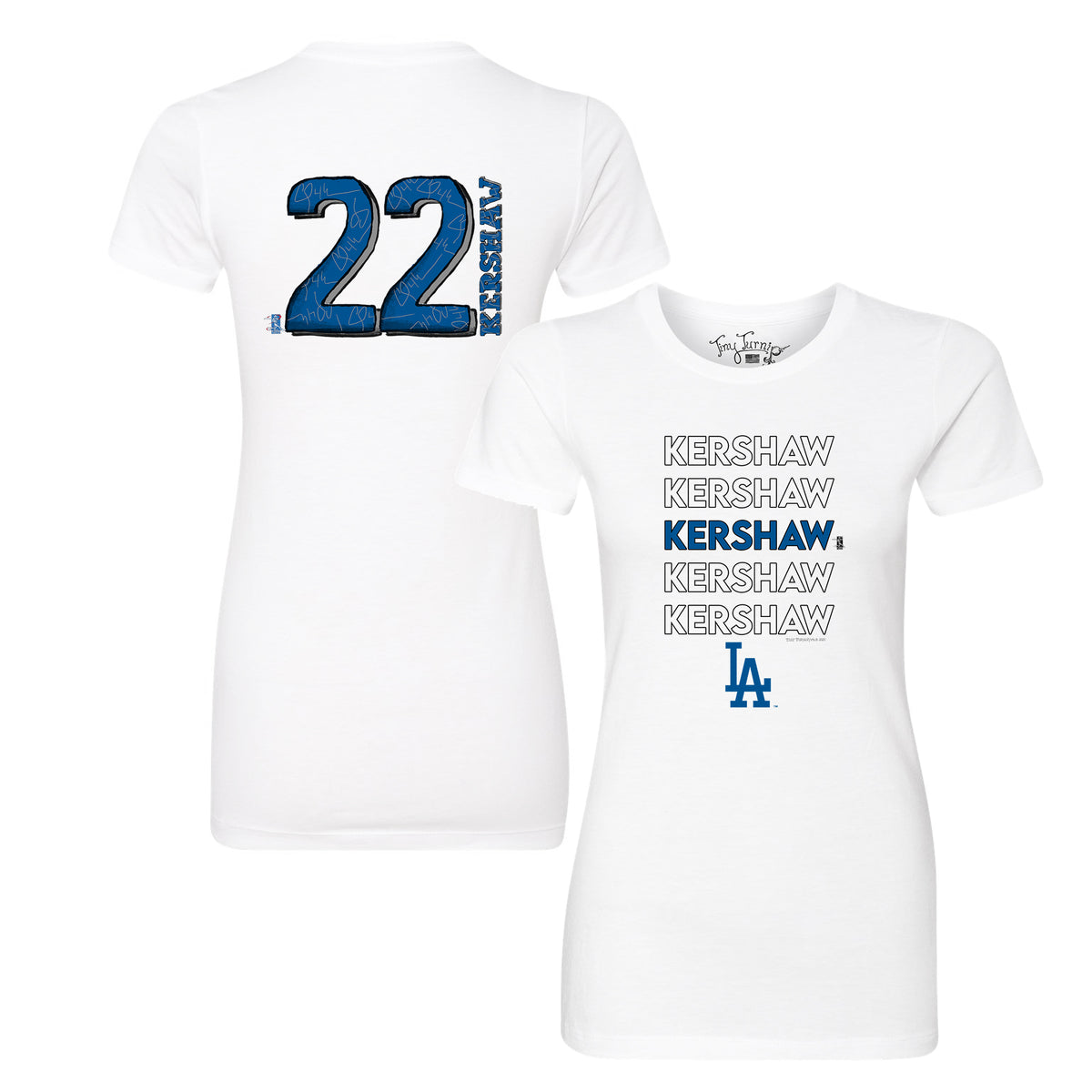 Clayton Kershaw Los Angeles Dodgers Blue Name and Number Jersey T